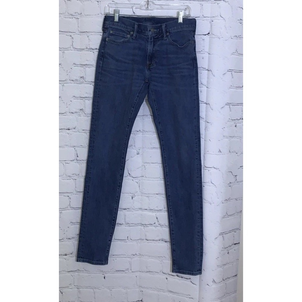 Abercrombie & Fitch Jeans Mens 30x34 Flex Super Slim Stretch Blue Denim